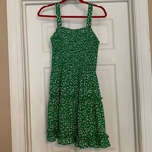 Green floral dress